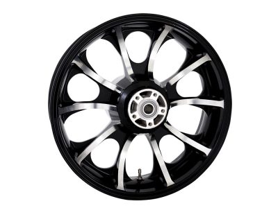 18in. x 5.50in. wide Largo 3D Wheel with Rear Hub - Black Cut. Fits Touring 2009up with ABS
