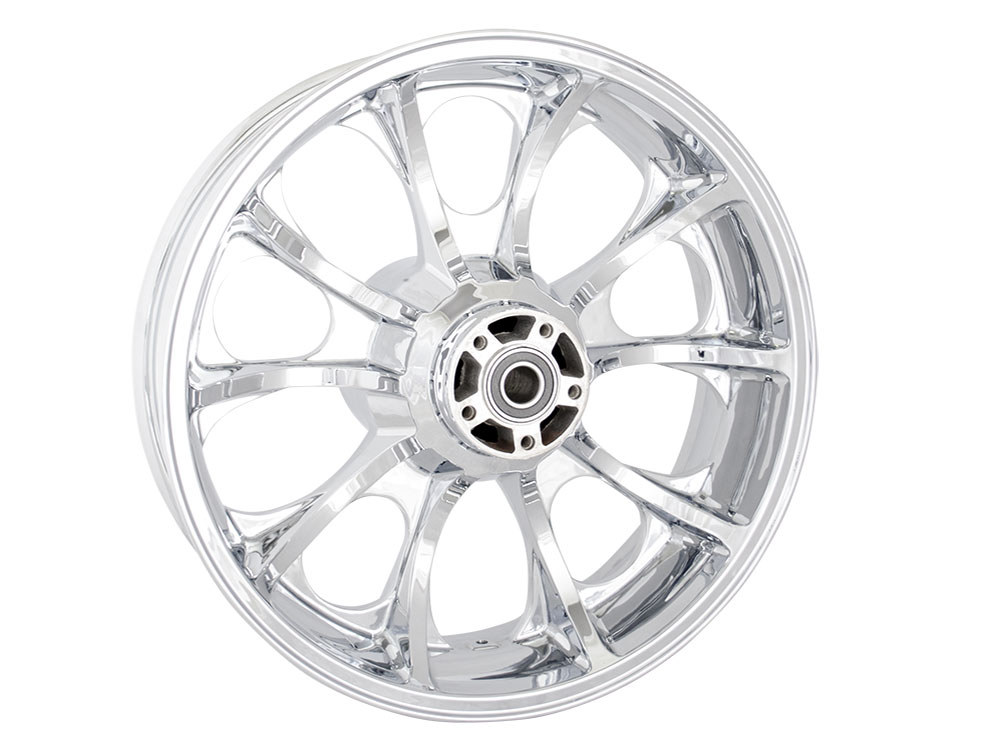 18in. x 5.50in. wide Largo 3D Wheel with Rear Hub - Chrome. Fits Touring 2009up with ABS
