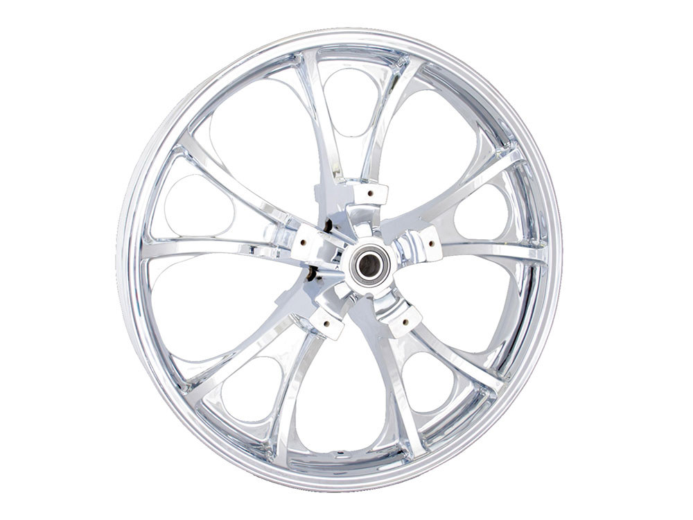 21in. x 3.50in. wide Largo 3D Wheel with Front Hub - Chrome. Fits Touring 2008up with ABS