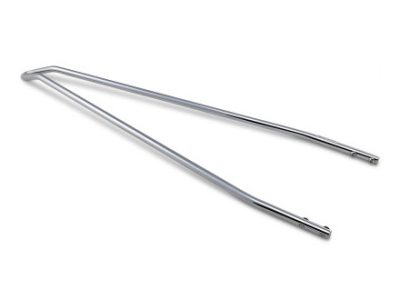 30in. Tall Attitude Stick Sissy Bar Upright - Chrome. Fits 6.88in. - 8.75in. Wide Side Plates.