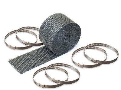 Black Heat Wrap. 2in. Wide x 25 Foot Roll with Locking Ties.