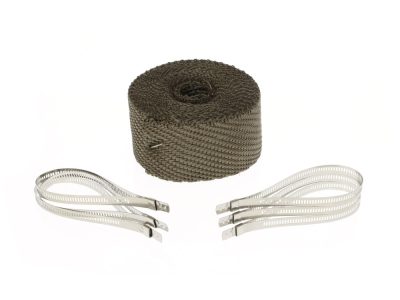 Titanium Heat Wrap. 2in. Wide x 25 Foot Roll with Locking Ties.