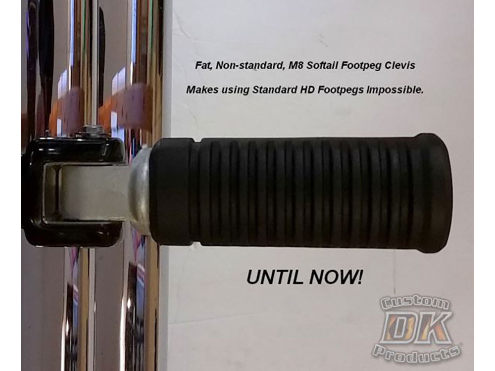 Footpeg Adapters - Black. Fits Earlier Style Footpegs to Softail 2018up. - Image 3