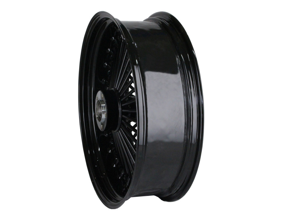 18in. x 5.5in. Mammoth Fat Spoke Rear Wheel - Gloss Black. Fits Dyna 2012-2017 & Sportster 2014-2021. - Image 2