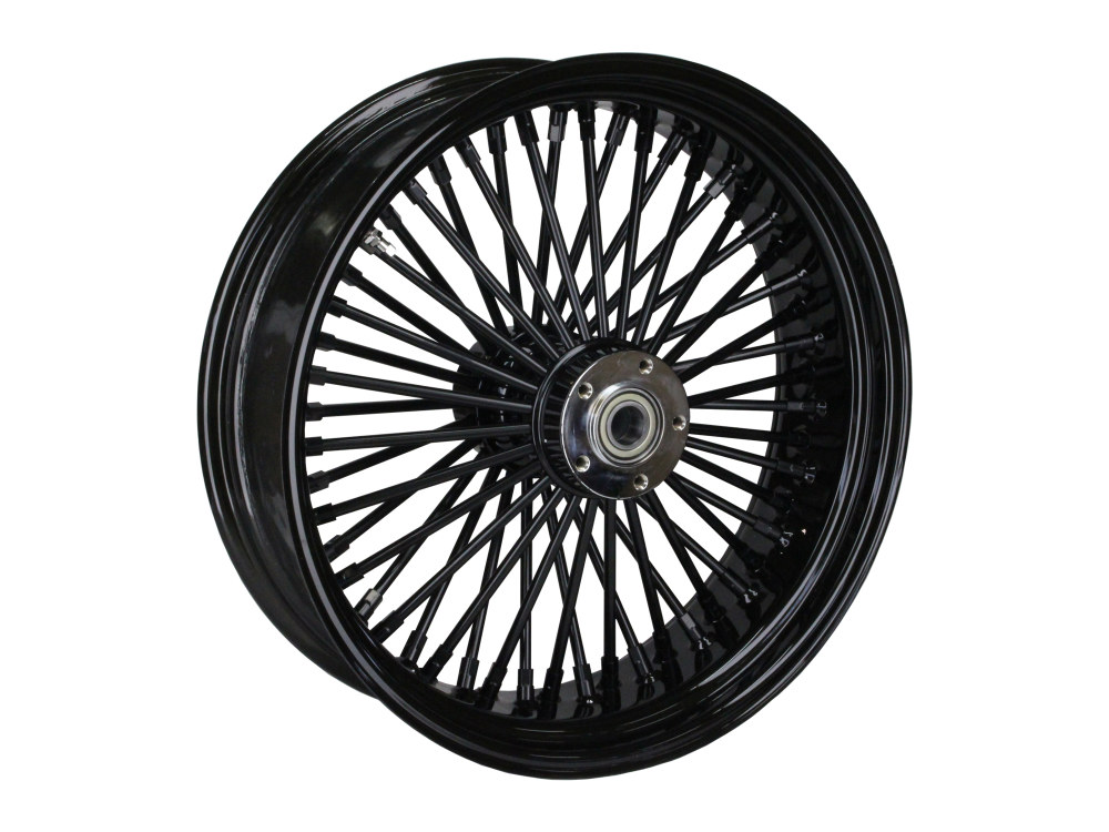 18in. x 5.5in. Mammoth Fat Spoke Rear Wheel - Gloss Black. Fits Dyna 2012-2017 & Sportster 2014-2021.