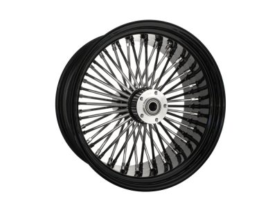 18in. x 8.5in. Mammoth Fat Spoke Rear Wheel - Gloss Black & Chrome. Fits Softail Breakout 2013-2017 & Rocker 2011.