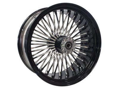 18in. x 8.5in. Mammoth Fat Spoke Rear Wheel - Gloss Black & Chrome. Fits Breakout, Fat Boy & FXDR 2018up Models with ABS.