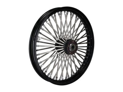 21in. x 2.15in. Mammoth Fat Spoke Front Wheel - Gloss Black & Chrome. Fits FX Softail 2011-2015.