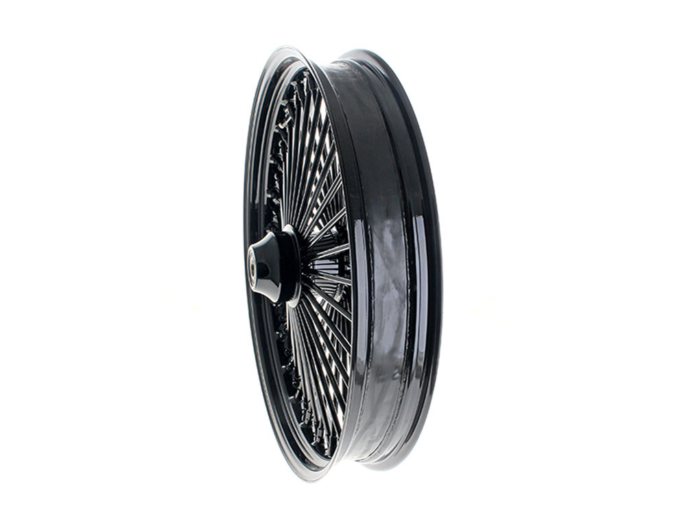 23in. x 3.5in. Mammoth Fat Spoke Front Wheel - Gloss Black. Fits Fatboy 2018up - Image 2