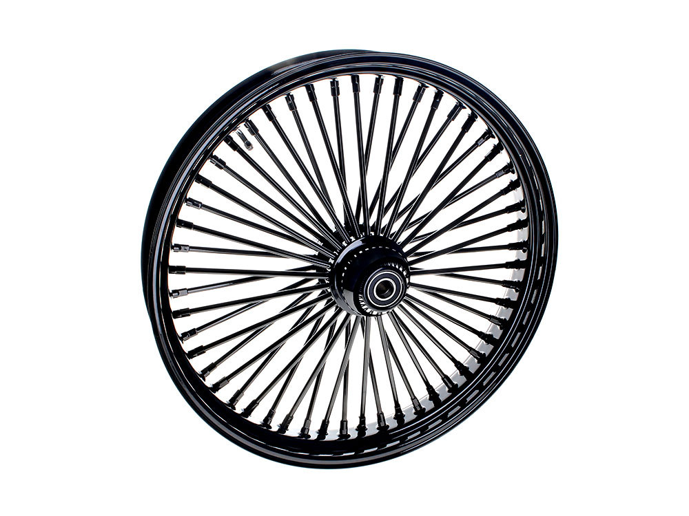 23in. x 3.5in. Mammoth Fat Spoke Front Wheel - Gloss Black. Fits Fatboy 2018up