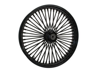 23in. x 3.5in. Mammoth Fat Spoke Front Wheel - Gloss Black. Fits Mid Glide Dyna 2012-2017 & FX Softail 2018up.