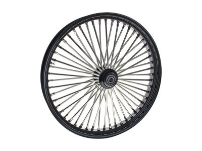 26in. x 3.5in. Mammoth Fat Spoke Front Wheel - Gloss Black & Chrome. Fits Softail Breakout 2013up.