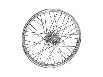 21in. x 2.15in. 40 Spoke Cross Laced Front Wheel - Chrome. Fits FX Softail 2011-2015.