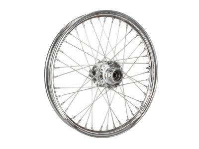 21in. x 2.15in. 40 Spoke Cross Laced Front Wheel - Chrome. Fits Rocker 2008-2011 & Sportster 2008-2021