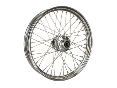 21in. x 3.5in. 40 Spoke Cross Laced Front Wheel - Chrome. Fits FX Softail 2011-2015