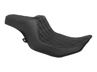 Predator 3 Dual Seat with Black Double Diamond Lattice Stitch. Fits CVO Touring 2023up, Street Glide & Road Glide 2024up, Touring 2025up