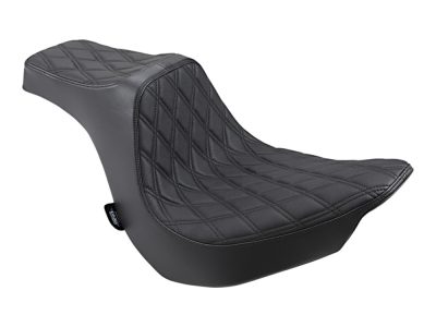 Predator 3 Dual Seat with Black Double Diamond Lattice Stitch. Fits Fat Boy 2018up & Breakout 2023up