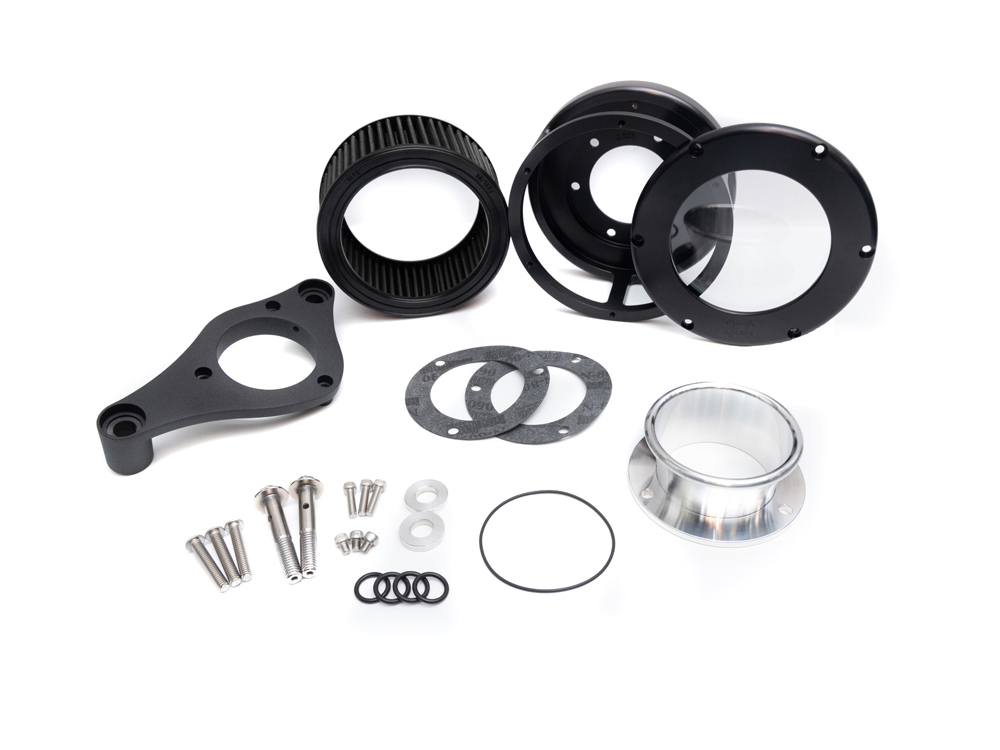 BA Air Cleaner Kit - Black with Clear Cover. Fits Touring 2017-2024 & Softail 2018-2024 - Image 2
