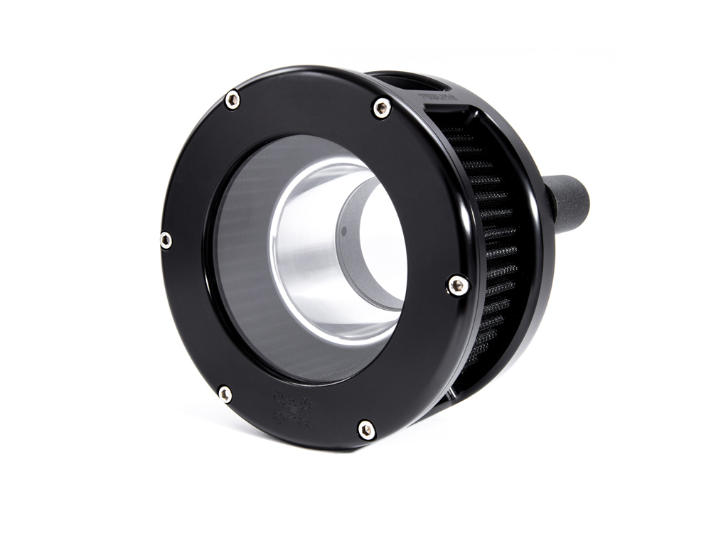BA Air Cleaner Kit - Black with Clear Cover. Fits Touring 2017-2024 & Softail 2018-2024