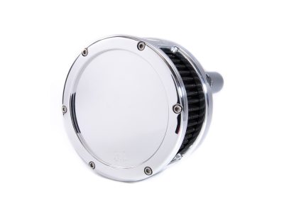 BA Air Cleaner Kit - Chrome with Solid Cover. Fits Touring 2017-2024 & Softail 2018-2024