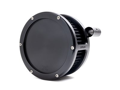 BA Air Cleaner Kit - Black with Solid Cover. Fits Softail 2000-2015, Dyna 1999-2017, Touring 1999-2007 with CV Carb or Cable Operated Delphi EFI