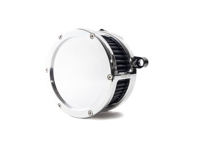 BA Air Cleaner Kit - Chrome with Solid Cover. Fits CVO Touring 2023up, Street Glide & Road Glide 2024up, Touring 2025up & Softail 2025up