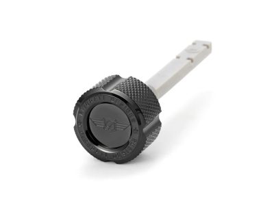 Magnetic Transmission Oil Dipstick - Knurled Black. Fits Touring 2017up