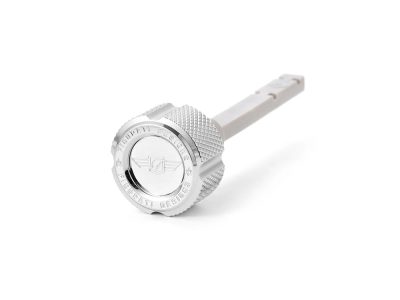 Magnetic Transmission Oil Dipstick - Knurled Silver. Fits Touring 2017up