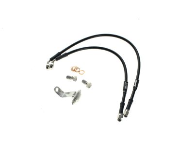 Rear Brake Line - Black. Fits Dyna 2000-2007