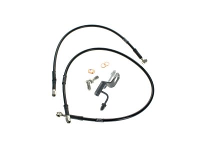 Rear Brake Line - Black. Fits Softail 2008-2010