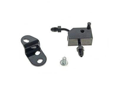 Rear Brake Tee - Black. Fits Softail 2000-2006.