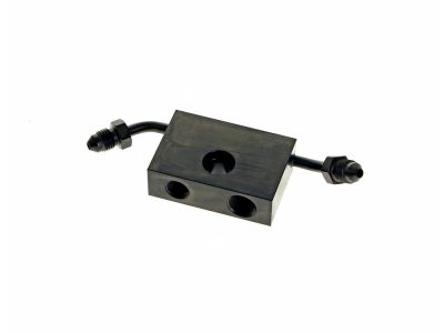 ABS Front Brake Line Adapter - Black. Fits Sportster 2014-2021 with Single Disc