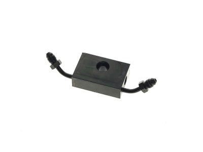 ABS Front Brake Line Adapter - Black. Fits Softail 2018up & Sportster 2014up with Dual Disc