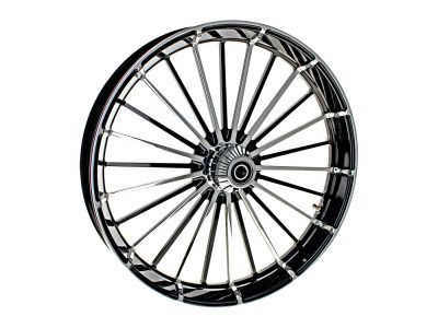 23in. x 3.75in. FXBR3/Breakout Replica Wheel - Black Anodize, Polished Rim & Spoke Edge, Chrome Hub Kit. Fits Breakout 2013up.