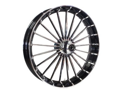 23in. x 3.75in. Ranger/Turbine Replica Wheel - Black Anodize, Polished Rim & Spoke Edge, Chrome Hub Kit. Fits Breakout 2013up.