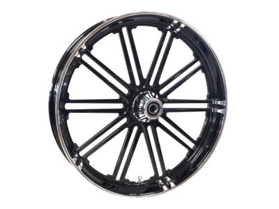 26in. x 3.75in. BKO/Breakout Replica Wheel - Black Anodize, Polished Rim Edge, Chrome Hub Kit. Fits Breakout 2013up.