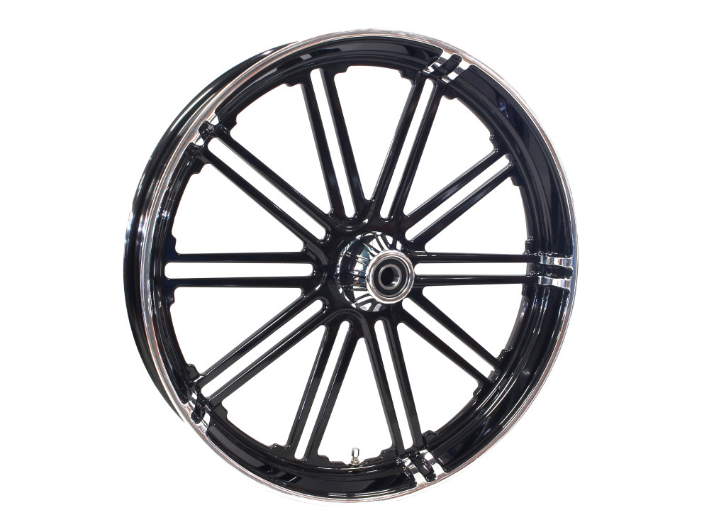 26in. x 3.75in. BKO/Breakout Replica Wheel - Black Anodize, Polished Rim Edge, Chrome Hub Kit. Fits Breakout 2013up.