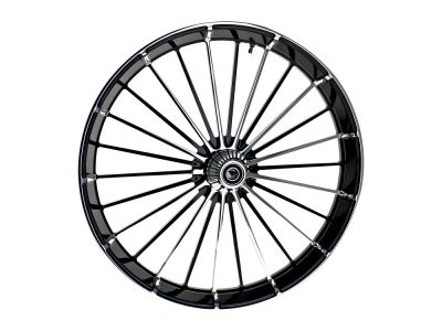 26in. x 3.75in. FXBR3/Breakout Replica Wheel - Black Anodize, Polished Rim & Spoke Edge, Chrome Hub Kit. Fits Breakout 2013up.