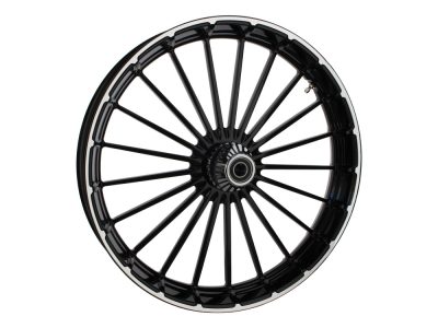26in. x 3.75in. Ranger/Turbine Replica Wheel - Black Anodize, Polished Rim Edge, Chrome Hub Kit. Fits Breakout 2013up.