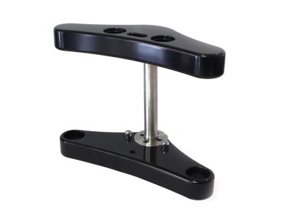 3 Degree Raked 39mm Wide Glide Conversion Triple Tree Kit - Black. Fits Sportster 2004-2013.