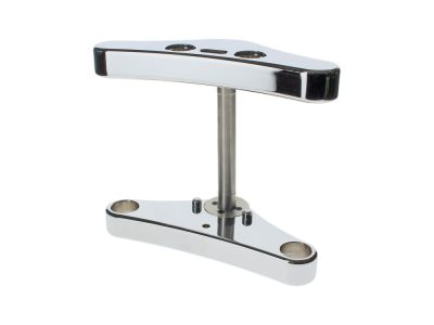 3 Degree Raked 39mm Wide Glide Conversion Triple Tree Kit - Chrome. Fits Sportster 2004-2013.
