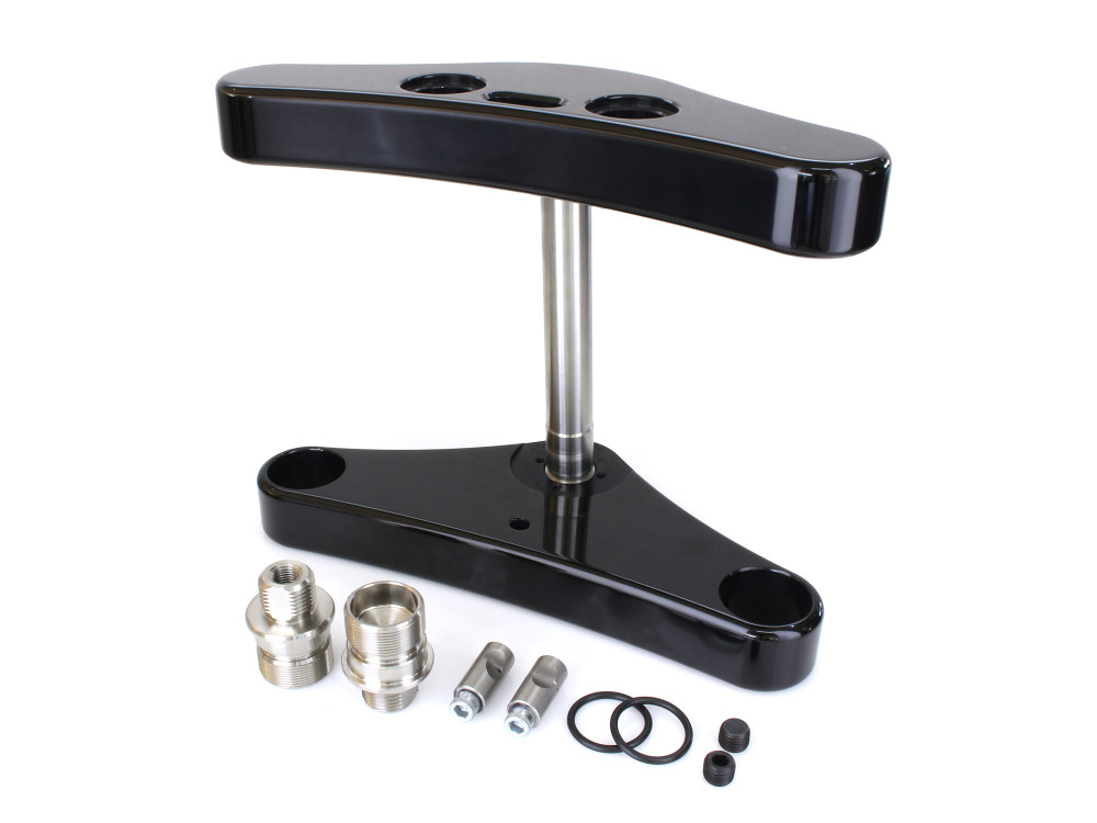 5 Degree Raked Triple Tree Kit - Black. Fits FX Softail 1984-2017 & Dyna Wide Glide 1993-2005. - Image 4