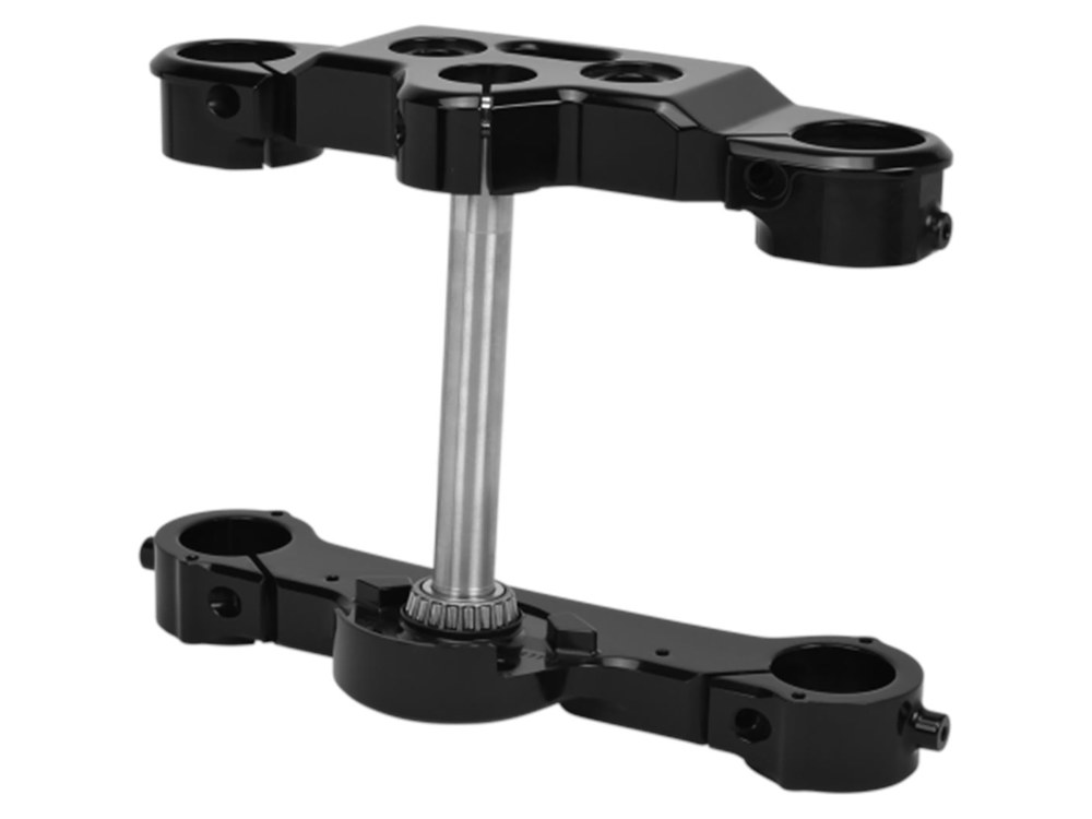 4 Degree Raked Triple Tree Kit - Black. Fits Softail Slim 2018-2021 with 21in. or 23in. Wheel Upgrade.