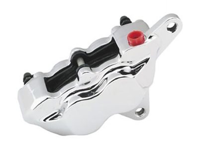 Right Hand Front or Rear 4 Piston Caliper - Chrome. Fits H-D 1984-1999.