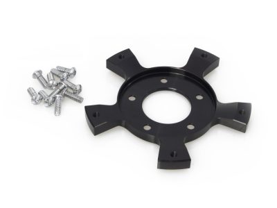 Rotor Adaptor. Adapts OEM Five Spoke Mount Rotors on to Hub Mount Rotor Wheels - Black. Fits Most Touring 2014-2023