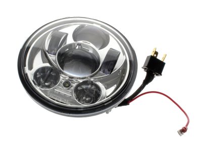 5-3/4in. LED HeadLight Insert with Parker - Chrome. Fits Most H-D with 5-3/4in. Headlight. Will not fit M8 Softail models.