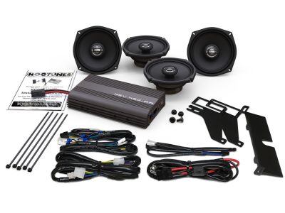 Hogtunes, 400 Watt Amp x 4 Speaker Kit. Fits Ultra Classic 1998-2013 & Tri Glide Ultra 2009-2013