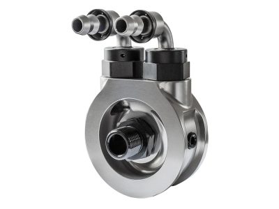 Oil Cooler Adaptor with By-pass. Fits Evolution Big Twin 1984-1999, Sportster 1986-2021 & Buell
