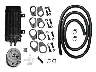 10-Row Vertical Wideline Oil Cooler Kit. Fits Most Big Twin 1984-2017