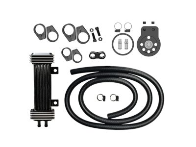 6-Row Vertical Deluxe Oil Cooler Kit. Fits Softail 2018up